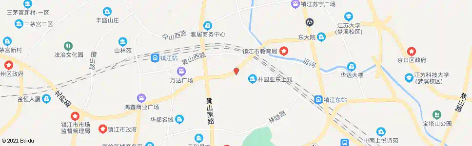 镇江黄鹤山路_公交站地图_镇江公交_妙搜公交查询2025