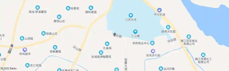 镇江汝山(香江世纪名城)_公交站地图_镇江公交_妙搜公交查询2025