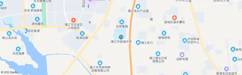 镇江宜城中学_公交站地图_镇江公交_妙搜公交查询2025