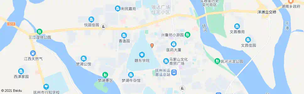 抚州人民公园_公交站地图_抚州公交_妙搜公交查询2025
