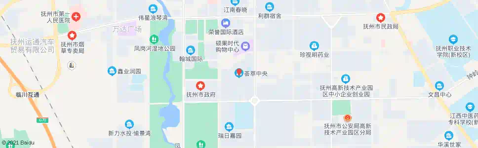 抚州荟萃中央(市行政中心)_公交站地图_抚州公交_妙搜公交查询2025