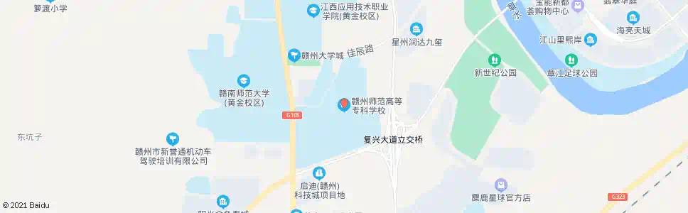 赣州师范专科学校_公交站地图_赣州公交_妙搜公交查询2025