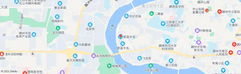 赣州蔚蓝半岛小区_公交站地图_赣州公交_妙搜公交查询2025