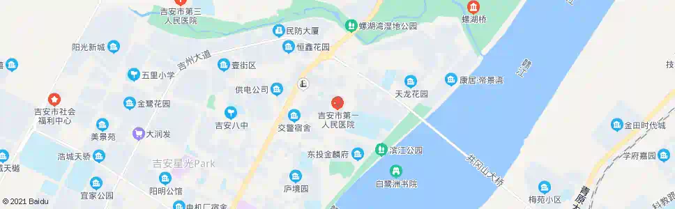 吉安第一人民医院_公交站地图_吉安公交_妙搜公交查询2025
