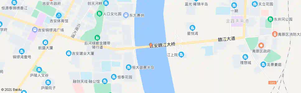 吉安赣江大桥西_公交站地图_吉安公交_妙搜公交查询2025