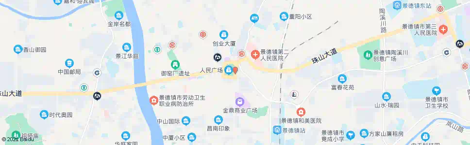 景德镇人民广场_公交站地图_景德镇公交_妙搜公交查询2025