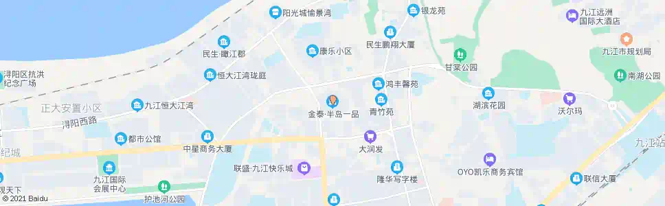 九江金泰半岛一品_公交站地图_九江公交_妙搜公交查询2025