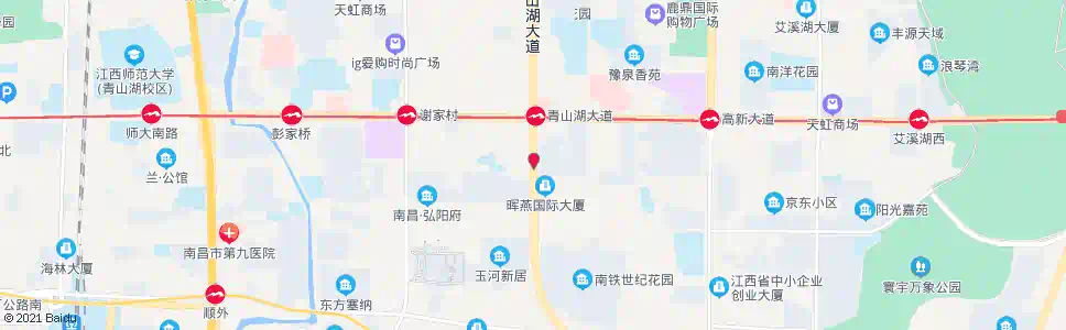 南昌第二干休所_公交站地图_南昌公交_妙搜公交查询2025