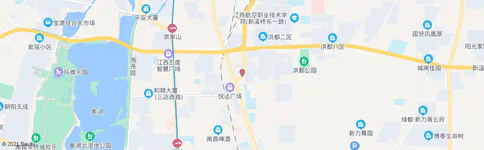 南昌洪都南大道南口(市第五医院)_公交站地图_南昌公交_妙搜公交查询2025