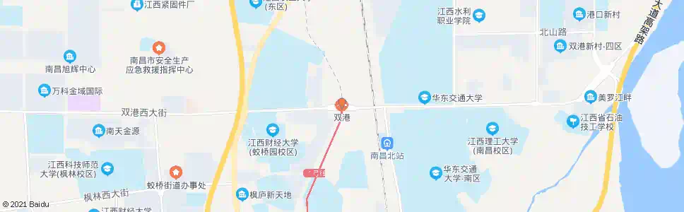 南昌双港东路口_公交站地图_南昌公交_妙搜公交查询2025