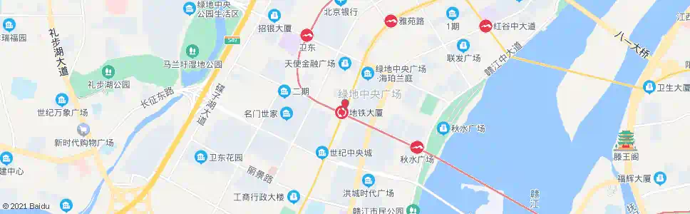 南昌地铁大厦_公交站地图_南昌公交_妙搜公交查询2025