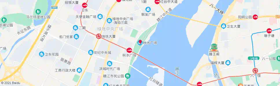 南昌秋水广场_公交站地图_南昌公交_妙搜公交查询2025