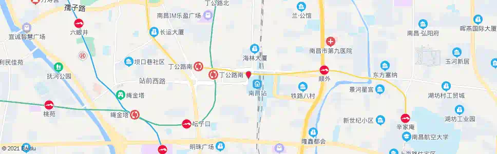 南昌井冈山停车场_公交站地图_南昌公交_妙搜公交查询2025
