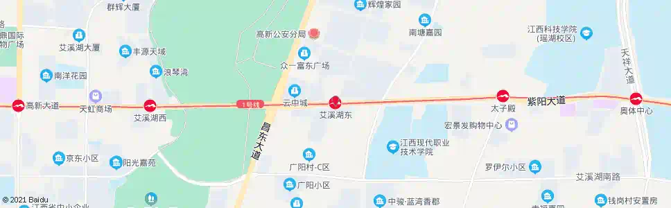 南昌艾溪湖东站_公交站地图_南昌公交_妙搜公交查询2025