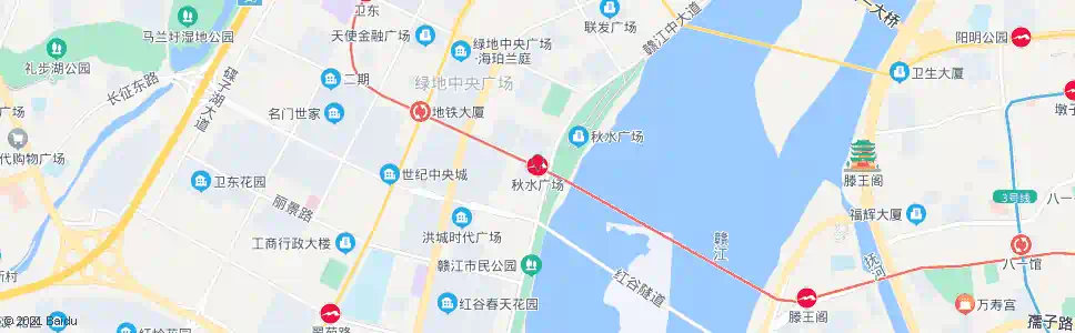 南昌地铁秋水广场站_公交站地图_南昌公交_妙搜公交查询2025