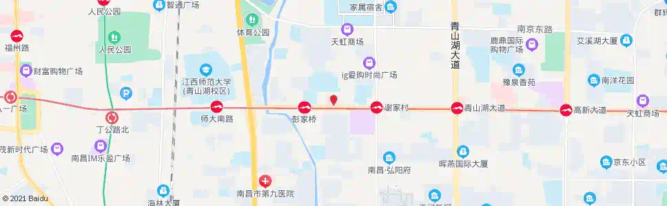 南昌贤士二路口(普瑞眼科医院)_公交站地图_南昌公交_妙搜公交查询2025
