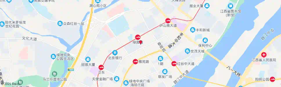 南昌红谷世纪花园D区_公交站地图_南昌公交_妙搜公交查询2025