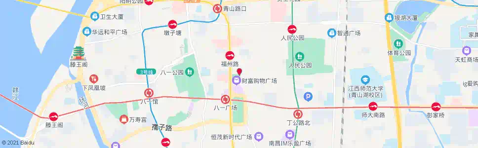 南昌八一广场北(拜尔口腔门诊医院)_公交站地图_南昌公交_妙搜公交查询2025