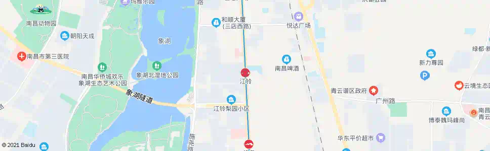 南昌江铃西二路口_公交站地图_南昌公交_妙搜公交查询2025