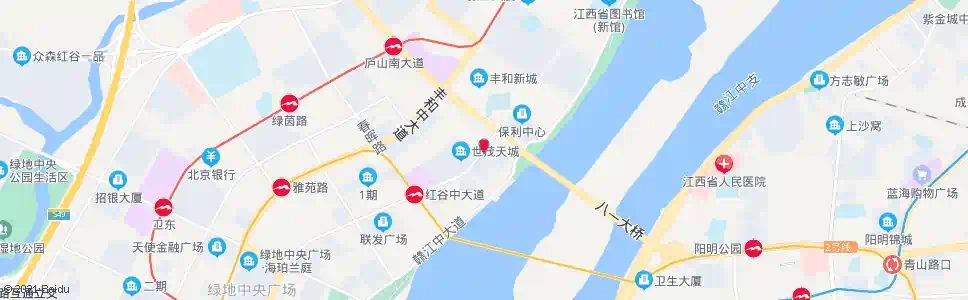 南昌凤凰中大道北口_公交站地图_南昌公交_妙搜公交查询2025