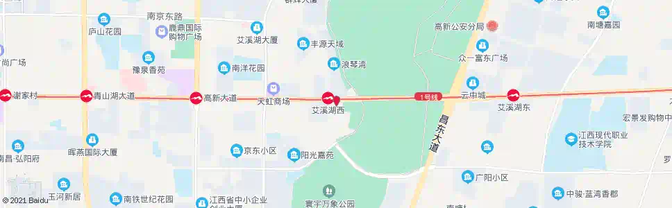 南昌艾溪湖西路口_公交站地图_南昌公交_妙搜公交查询2025