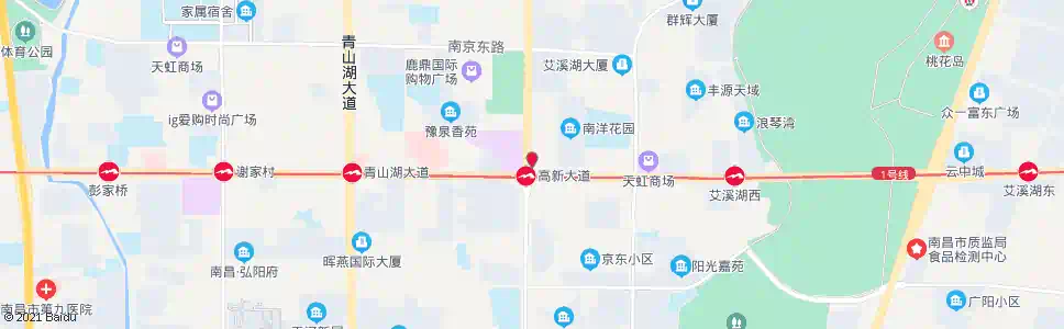 南昌高新二路口_公交站地图_南昌公交_妙搜公交查询2025