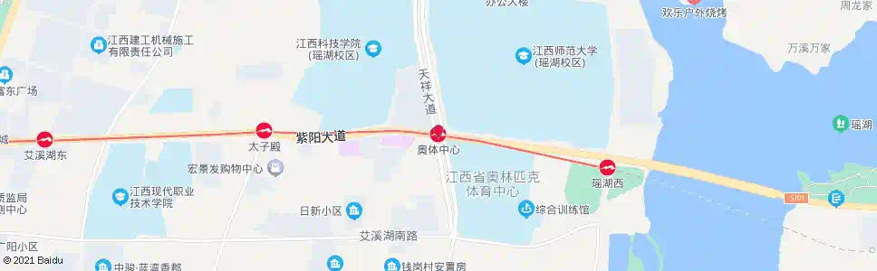 南昌奥体中心站_公交站地图_南昌公交_妙搜公交查询2025