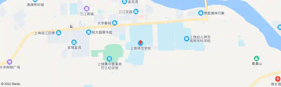 上饶上饶师范学院_公交站地图_上饶公交_妙搜公交查询2025