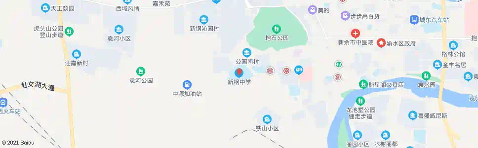 新余新钢中学_公交站地图_新余公交_妙搜公交查询2025