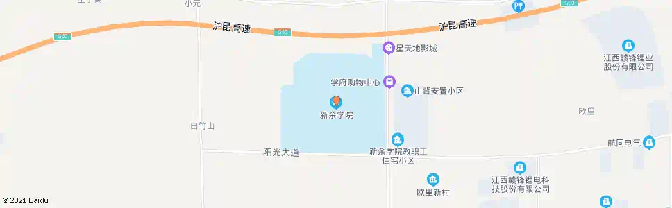 新余东华学院_公交站地图_新余公交_妙搜公交查询2025