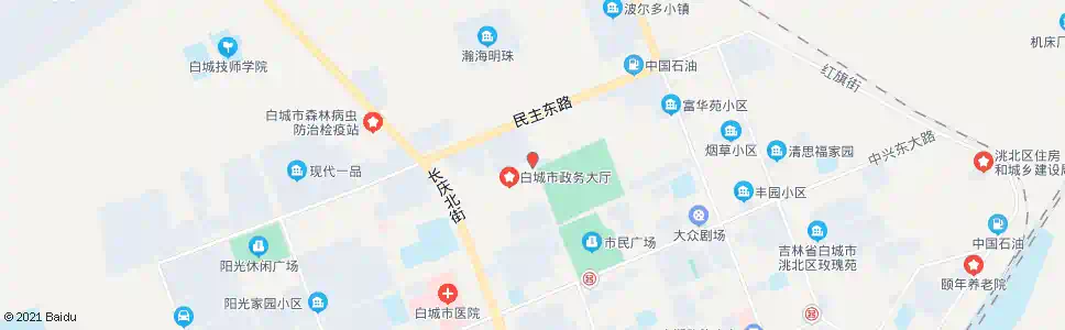 白城金辉街_公交站地图_白城公交_妙搜公交查询2025