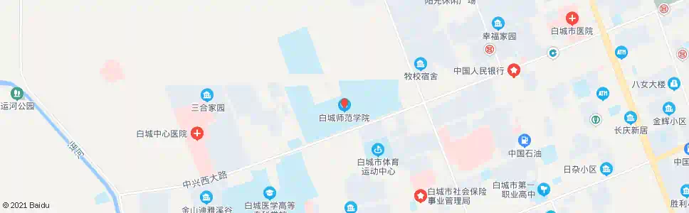 白城白城师范学院_公交站地图_白城公交_妙搜公交查询2025