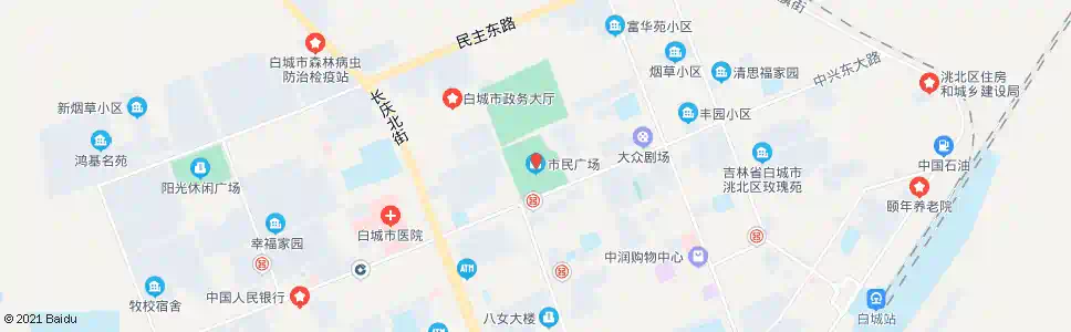 白城大象广场_公交站地图_白城公交_妙搜公交查询2025
