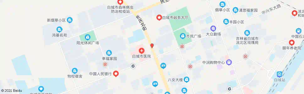 白城长庆街_公交站地图_白城公交_妙搜公交查询2025