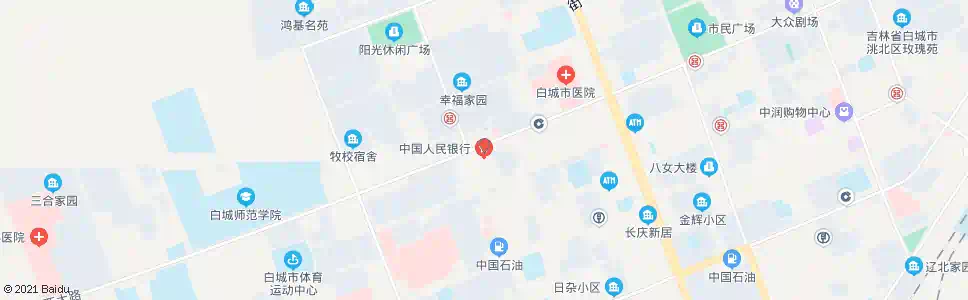 白城中国人民银行_公交站地图_白城公交_妙搜公交查询2025
