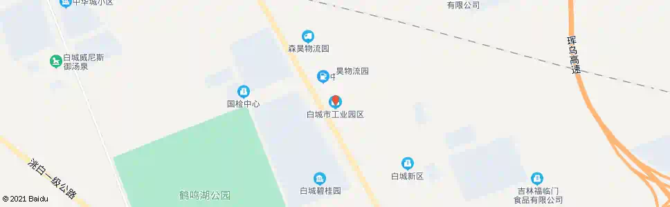 白城派克工业园区_公交站地图_白城公交_妙搜公交查询2025