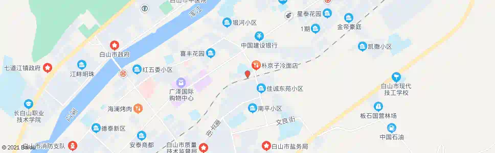 白山建设小学_公交站地图_白山公交_妙搜公交查询2025
