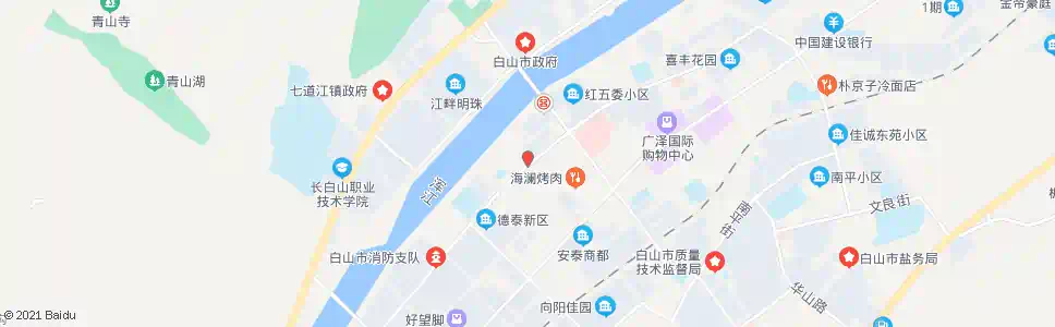 白山锦江路市场_公交站地图_白山公交_妙搜公交查询2025