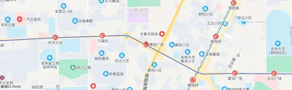 长春景阳广场_公交站地图_长春公交_妙搜公交查询2025