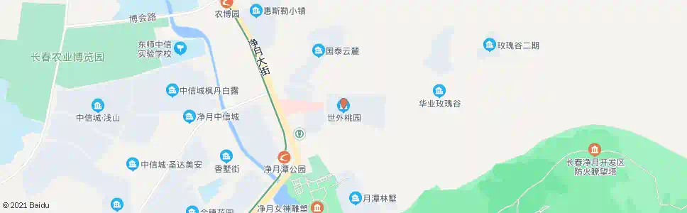 长春世外桃园_公交站地图_长春公交_妙搜公交查询2025