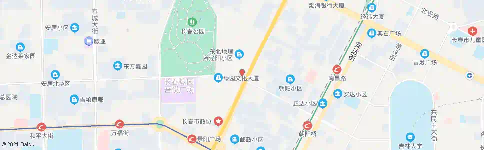 长春绿园区人民医院(皓月大路)_公交站地图_长春公交_妙搜公交查询2025