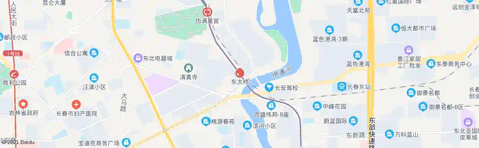 长春东大桥(长通路口)_公交站地图_长春公交_妙搜公交查询2025