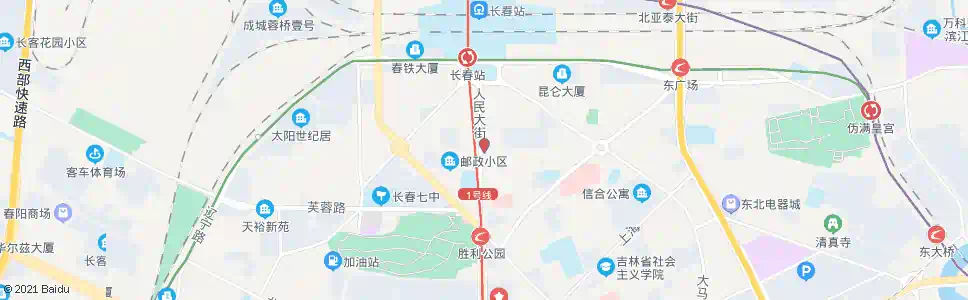 长春邮政花园_公交站地图_长春公交_妙搜公交查询2025