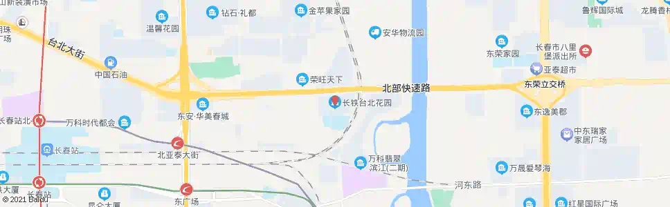 长春台北花园_公交站地图_长春公交_妙搜公交查询2025