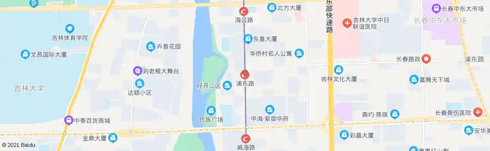 长春浦东路_公交站地图_长春公交_妙搜公交查询2025