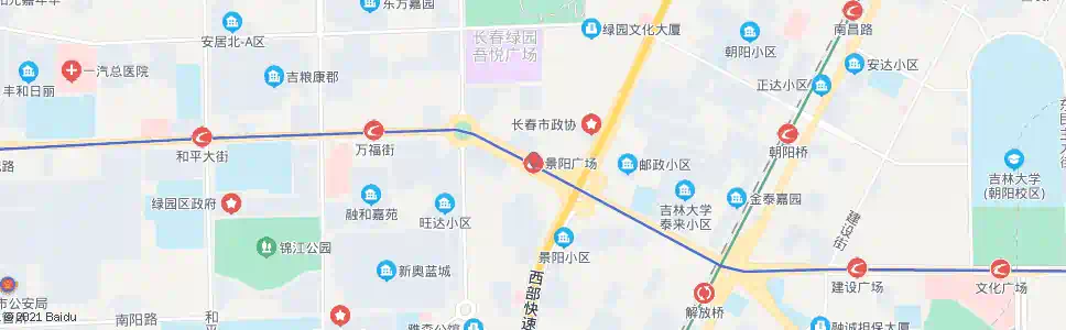 长春景阳广场东口_公交站地图_长春公交_妙搜公交查询2025