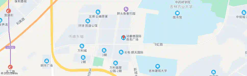 长春诺睿德广场_公交站地图_长春公交_妙搜公交查询2025