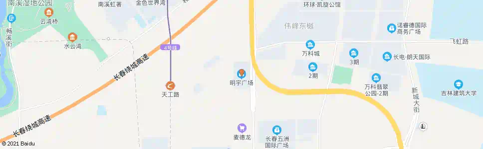 长春彩宇广场_公交站地图_长春公交_妙搜公交查询2025