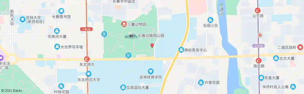 长春动植物公园东门_公交站地图_长春公交_妙搜公交查询2025
