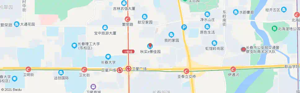 长春秋实E景佳园_公交站地图_长春公交_妙搜公交查询2025